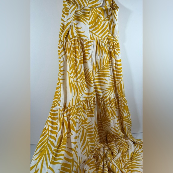 Ivy Street Boutique White Mustard woman Summer dress Sleeveless Sz M - Picture 9 of 15